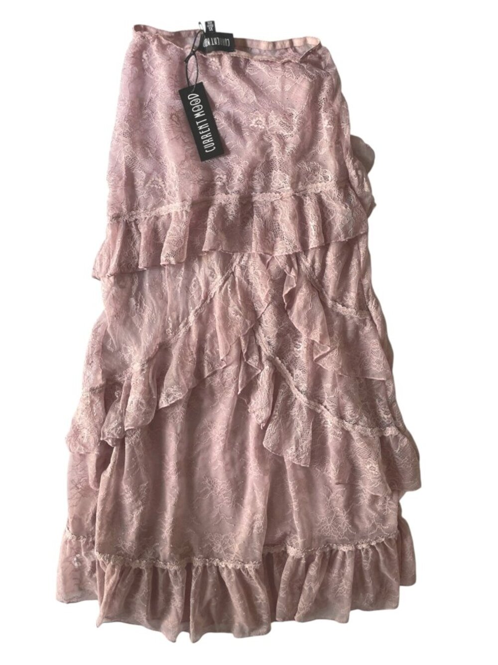 Dolls Kill Current Mood Absolute Grace Lace Skirt Mauve SZ XS Whimsy Fairy - Picture 3 of 9